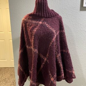 Cato Red and Maroon Chunky Knit Shrug